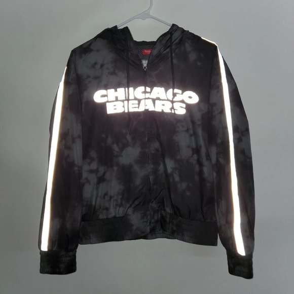 Mitchell & Ness Chicago Bears NFL Reflective Womens Jacket‎ M Medium Dk Grey NWT - Picture 3 of 9